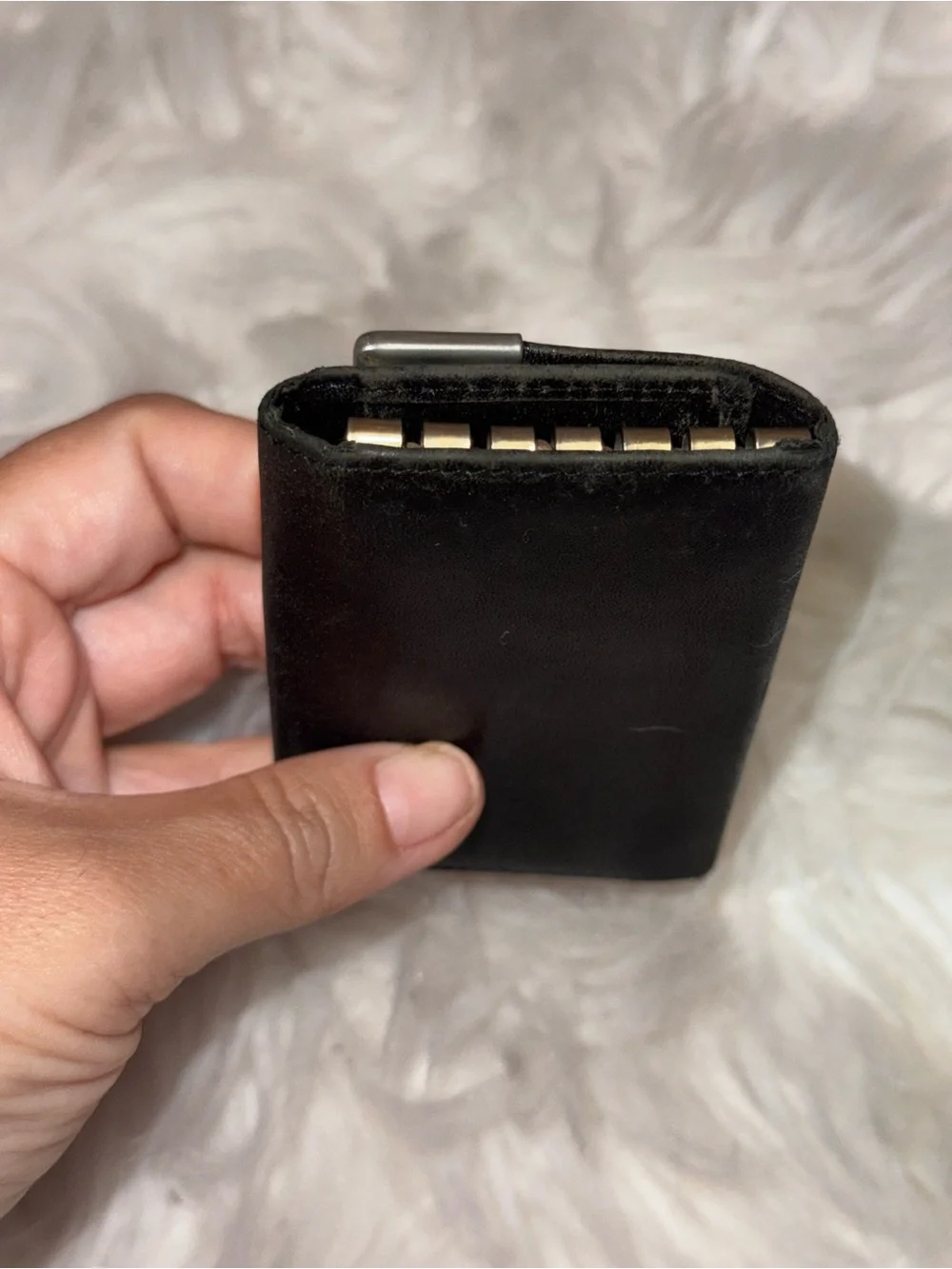 VINTAGE YVES SAINT LAURENT BLACK LEATHER 6-KEY CASE